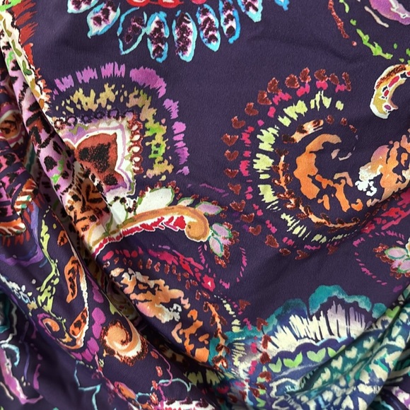 Lauren Ralph Lauren EGGPLANT Captiva Paisley Underwire One-Piece Swimsuit, US 10 - Picture 2 of 10